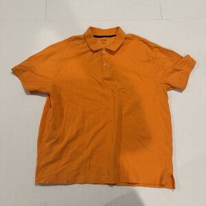 St. John's Bay Heritage Pique Polo Shirt Mens XL Orange Short Sleeve Cotton